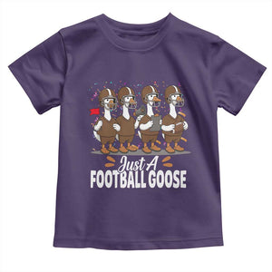 Just A Football Goose Toddler T Shirt Animal Sports Fan Gift TS12 Purple Print Your Wear