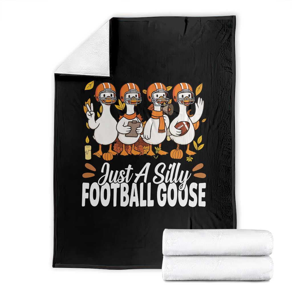Just A Silly Football Throw Blanket Animal Sports Fan Gift TS12 Black Print Your Wear