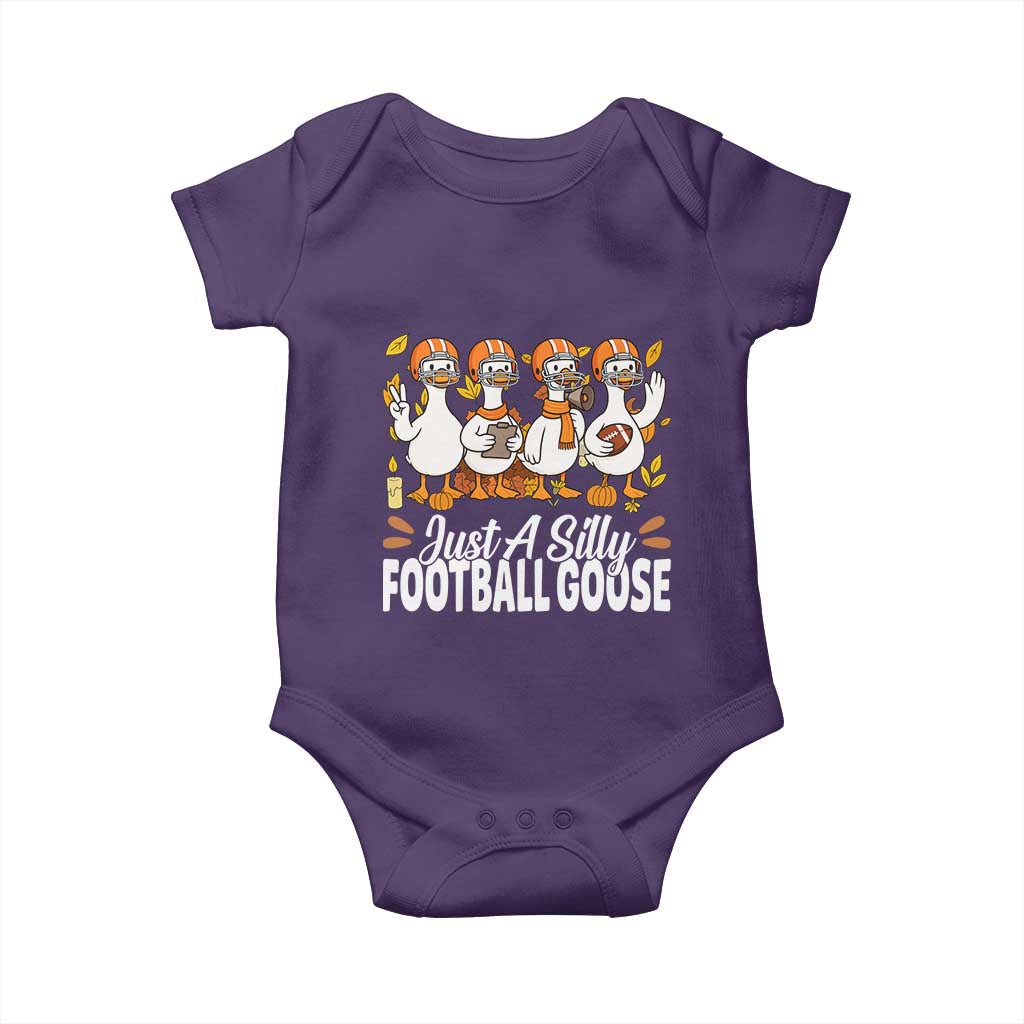 Just A Silly Football Baby Onesie Animal Sports Fan Gift TS12 Purple Print Your Wear