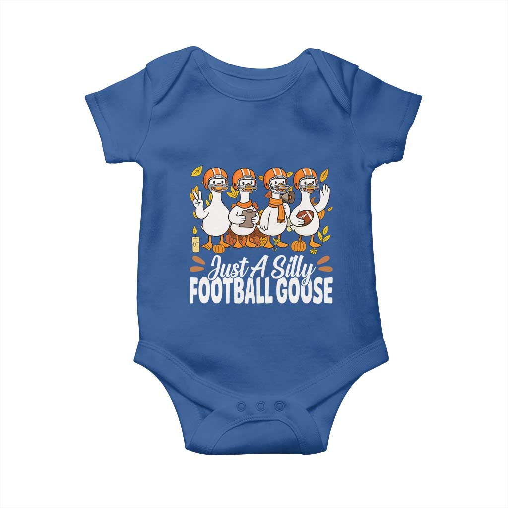 Just A Silly Football Baby Onesie Animal Sports Fan Gift TS12 Royal Blue Print Your Wear