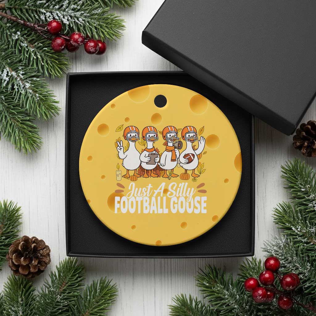 Just A Silly Football Ceramic Ornament Animal Sports Fan Gift TS12 1pc Yellow Cheese Print Your Wear