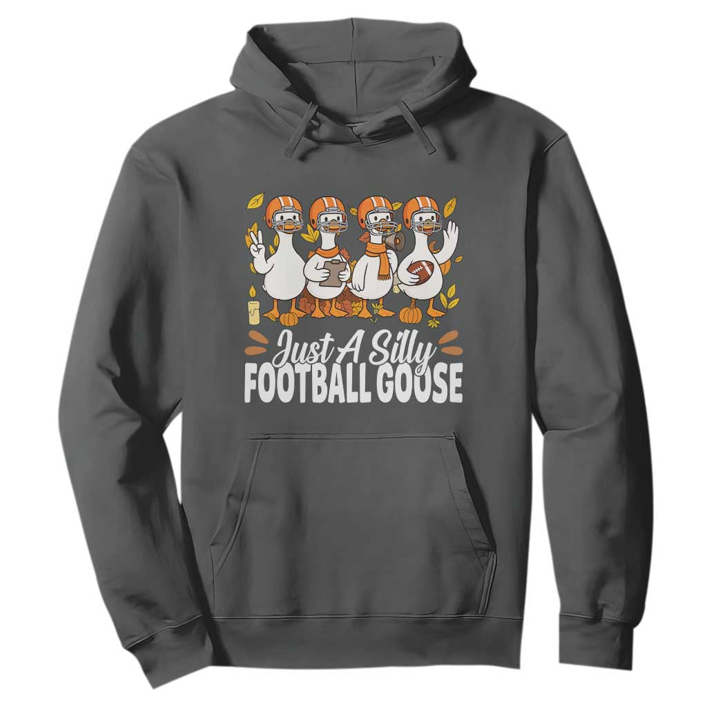 Just A Silly Football Hoodie Animal Sports Fan Gift TS12 Dark Heather Print Your Wear