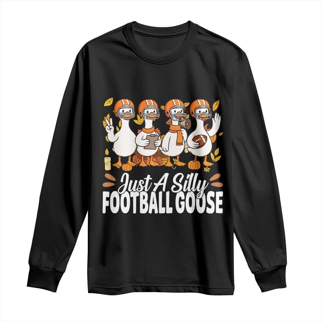 Just A Silly Football Long Sleeve Shirt Animal Sports Fan Gift TS12 Black Print Your Wear