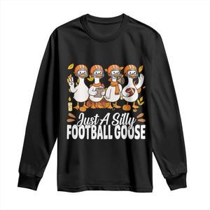 Just A Silly Football Long Sleeve Shirt Animal Sports Fan Gift TS12 Black Print Your Wear