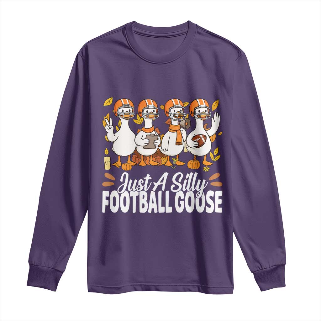Just A Silly Football Long Sleeve Shirt Animal Sports Fan Gift TS12 Purple Print Your Wear