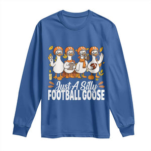 Just A Silly Football Long Sleeve Shirt Animal Sports Fan Gift TS12 Royal Blue Print Your Wear