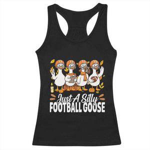 Just A Silly Football Racerback Tank Top Animal Sports Fan Gift - Print Your Wear