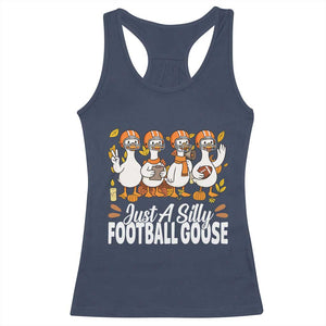 Just A Silly Football Racerback Tank Top Animal Sports Fan Gift TS12 Navy Print Your Wear