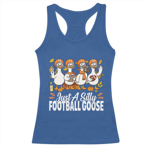 Just A Silly Football Racerback Tank Top Animal Sports Fan Gift - Print Your Wear