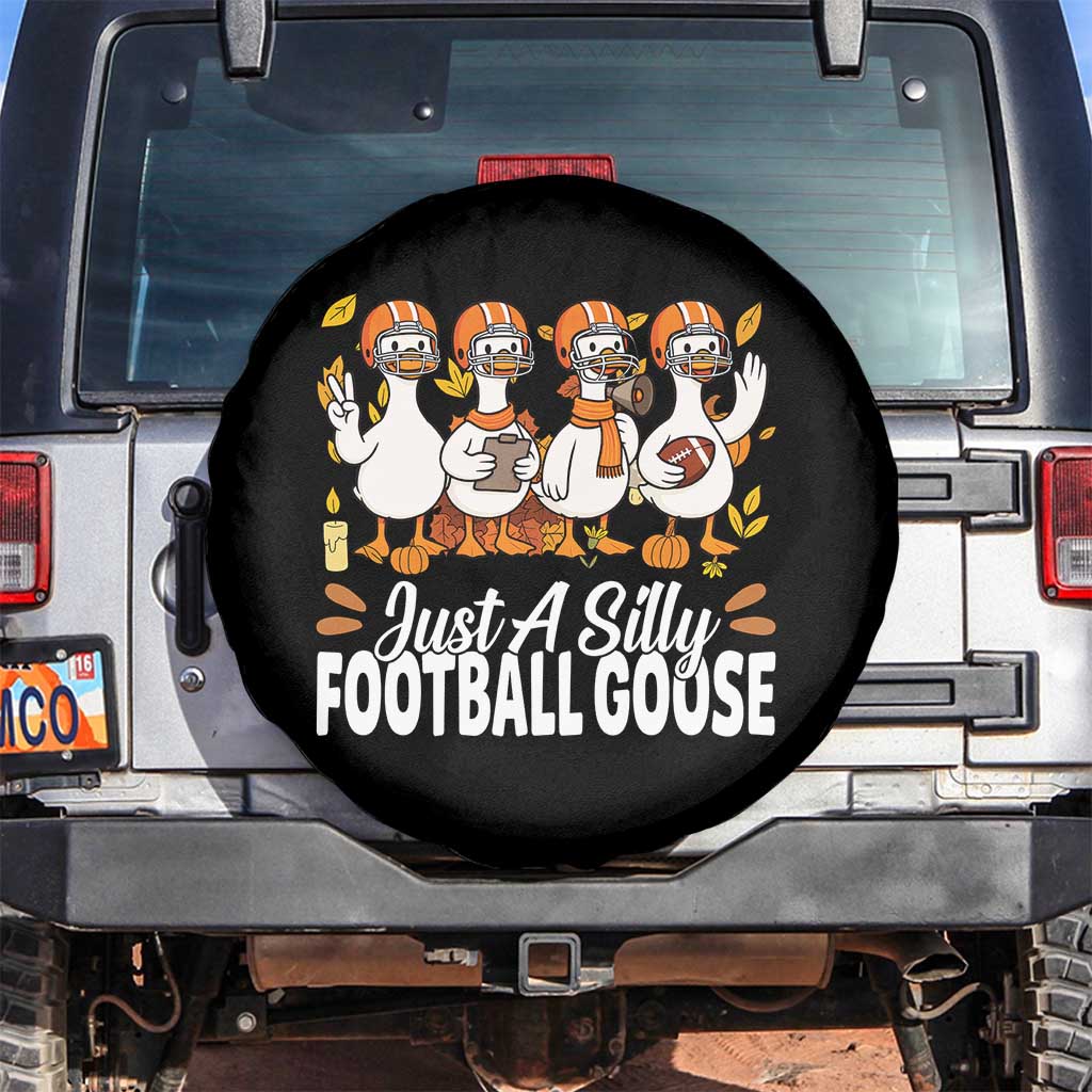 Just A Silly Football Spare Tire Cover Animal Sports Fan Gift TS12 No hole Black Print Your Wear