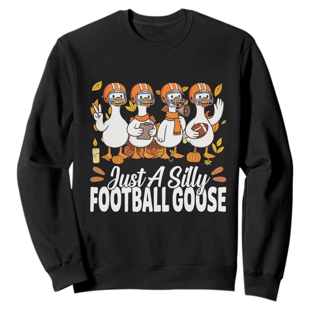 Just A Silly Football Sweatshirt Animal Sports Fan Gift TS12 Black Print Your Wear