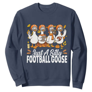 Just A Silly Football Sweatshirt Animal Sports Fan Gift TS12 Navy Print Your Wear