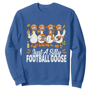 Just A Silly Football Sweatshirt Animal Sports Fan Gift TS12 Royal Blue Print Your Wear