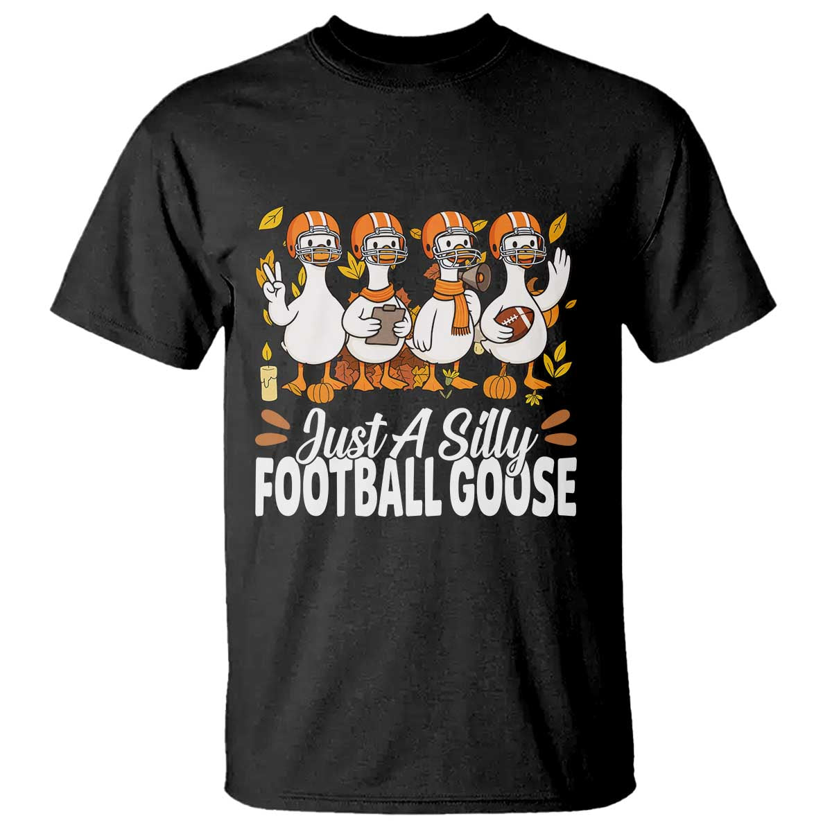 Just A Silly Football T Shirt Animal Sports Fan Gift TS12 Black Print Your Wear