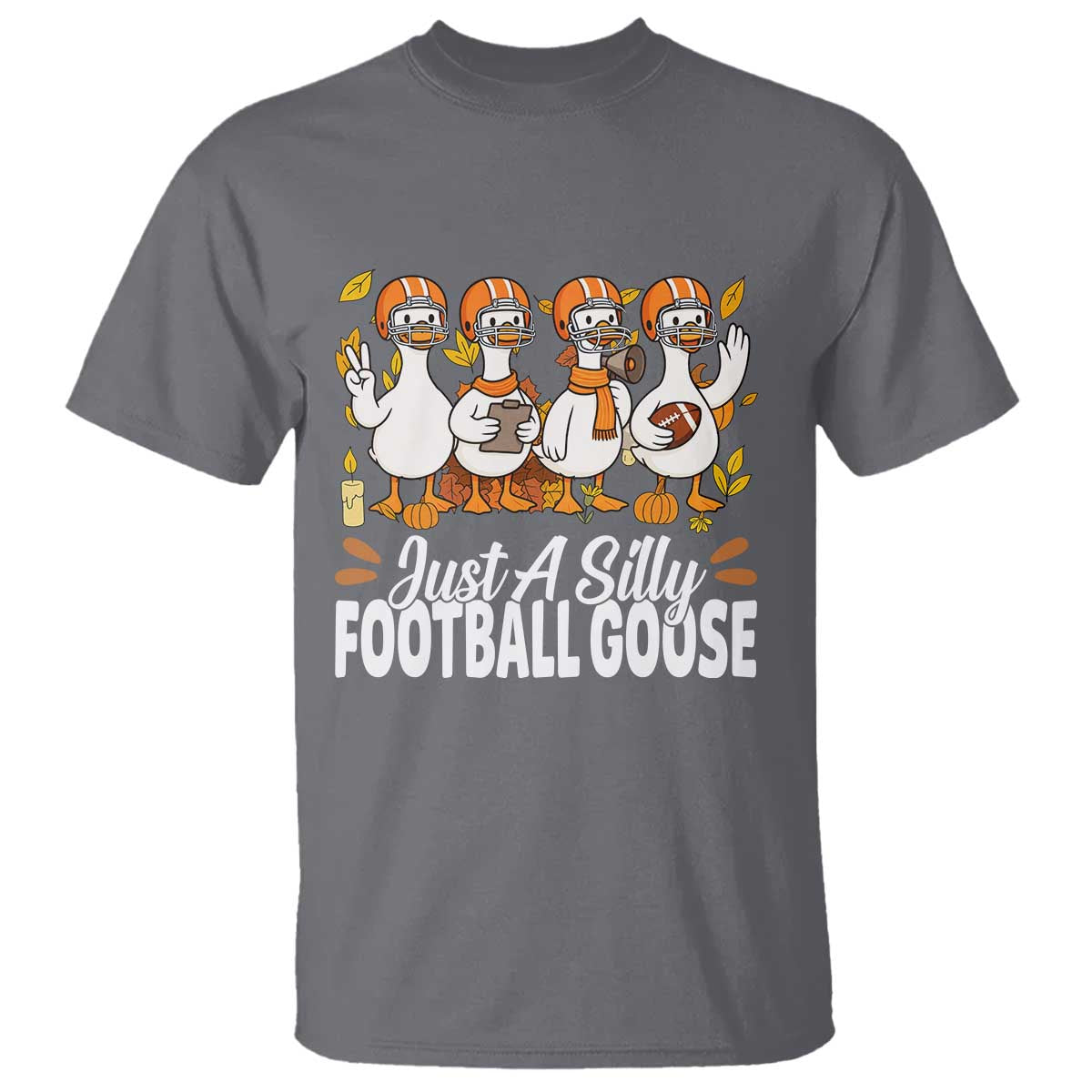Just A Silly Football T Shirt Animal Sports Fan Gift TS12 Charcoal Print Your Wear