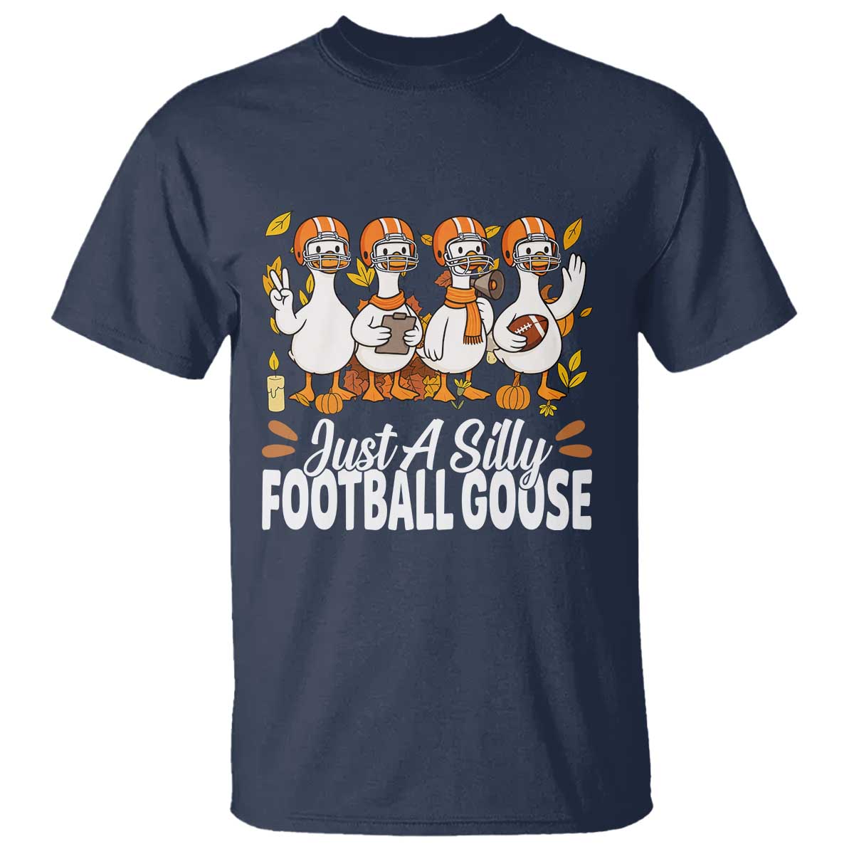 Just A Silly Football T Shirt Animal Sports Fan Gift TS12 Navy Print Your Wear