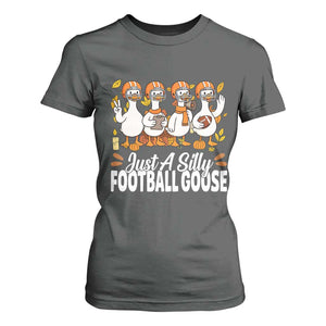 Just A Silly Football T Shirt For Women Animal Sports Fan Gift TS12 Dark Heather Print Your Wear