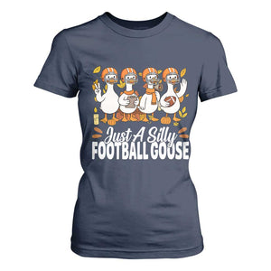 Just A Silly Football T Shirt For Women Animal Sports Fan Gift TS12 Navy Print Your Wear