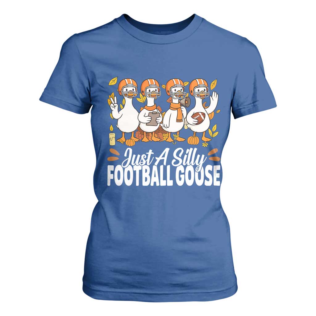 Just A Silly Football T Shirt For Women Animal Sports Fan Gift TS12 Royal Blue Print Your Wear