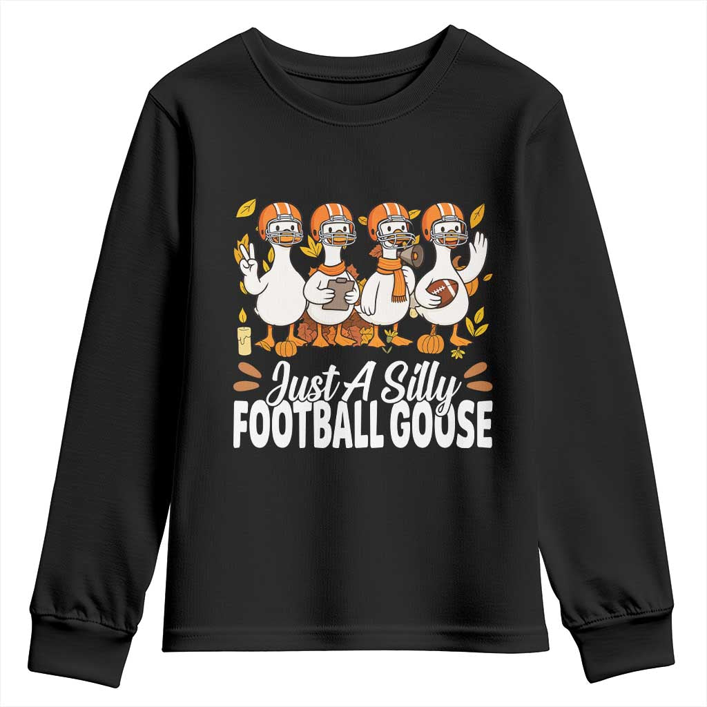 Just A Silly Football Youth Sweatshirt Animal Sports Fan Gift TS12 Black Print Your Wear