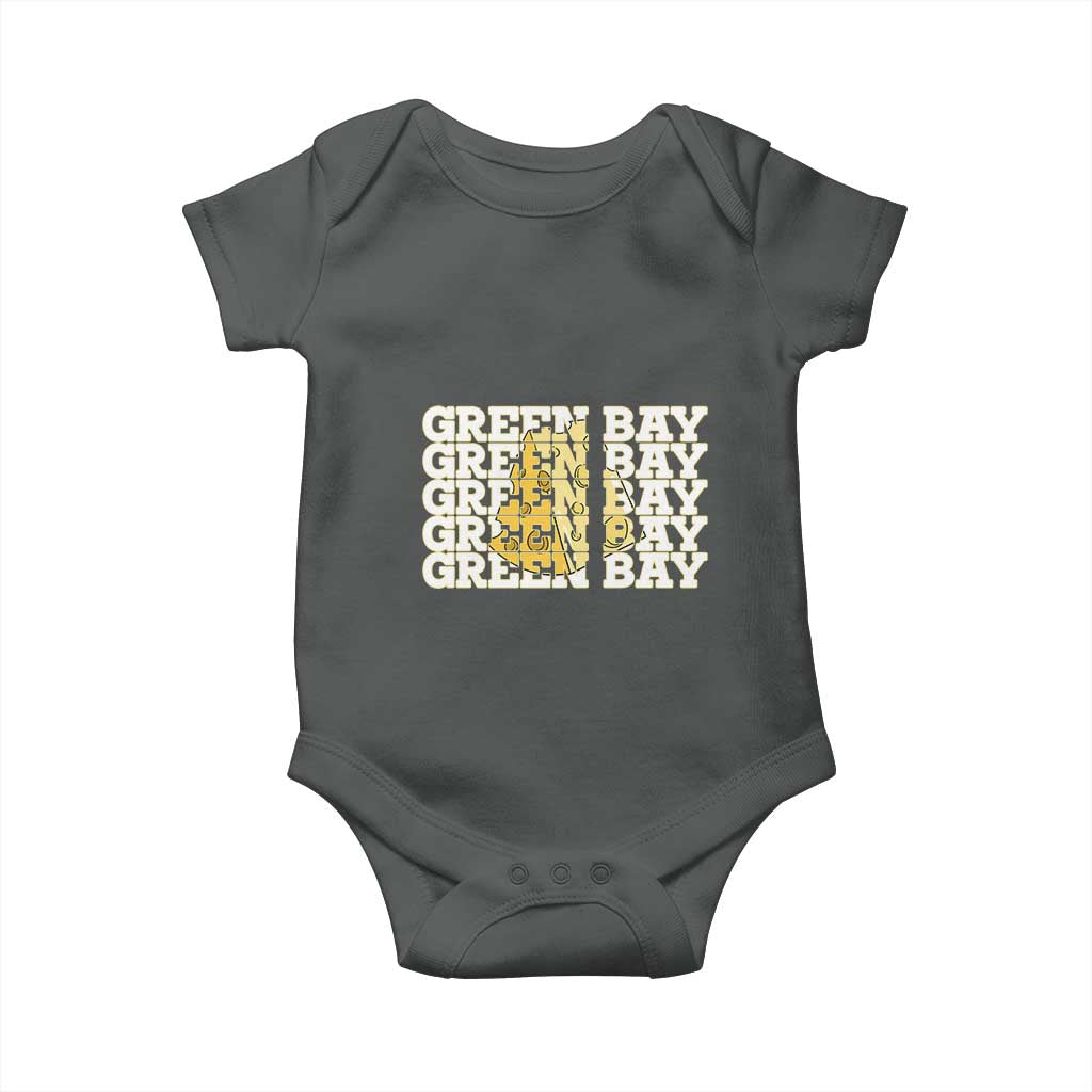 Green Bay Football Fan Cheese Lover Baby Onesie Supporter Gift Idea TS12 Dark Heather Print Your Wear