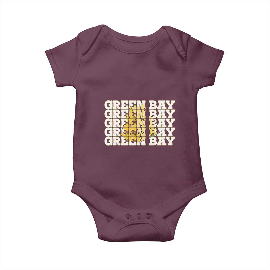 Green Bay Football Fan Cheese Lover Baby Onesie Supporter Gift Idea TS12 Maroon Print Your Wear