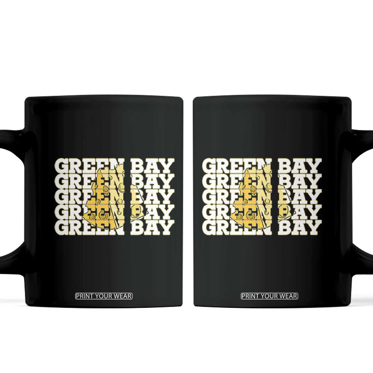 Green Bay Football Fan Cheese Lover Coffee Mug Supporter Gift Idea TS12 Black Print Your Wear