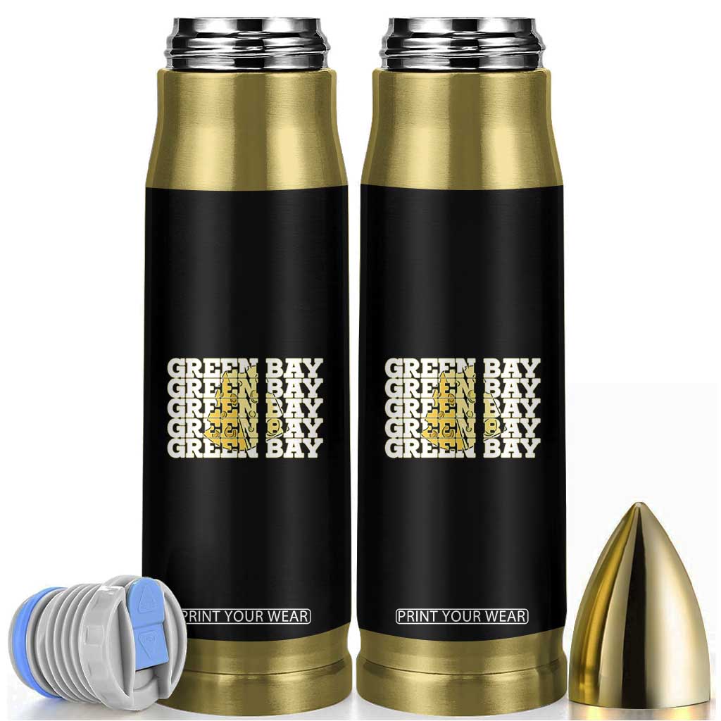 Green Bay Football Fan Cheese Lover Bullet Tumbler Supporter Gift Idea TS12 Black Print Your Wear