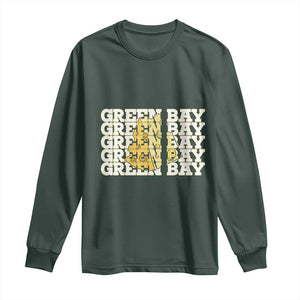 Green Bay Football Fan Cheese Lover Long Sleeve Shirt Supporter Gift Idea TS12 Dark Forest Green Print Your Wear