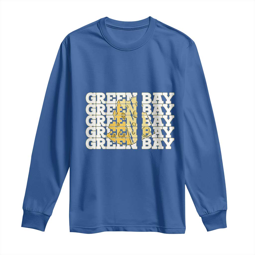 Green Bay Football Fan Cheese Lover Long Sleeve Shirt Supporter Gift Idea TS12 Royal Blue Print Your Wear