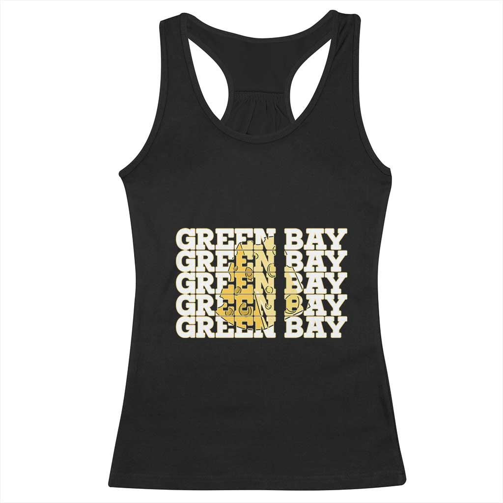 Green Bay Football Fan Cheese Lover Racerback Tank Top Supporter Gift Idea TS12 Black Print Your Wear