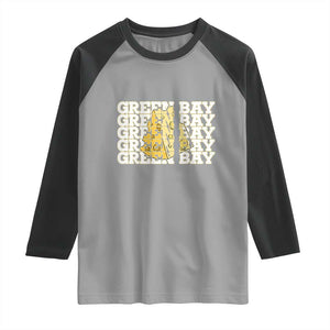 Green Bay Football Fan Cheese Lover Raglan Shirt Supporter Gift Idea TS12 Sport Gray Black Print Your Wear