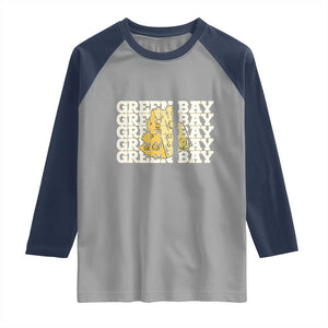 Green Bay Football Fan Cheese Lover Raglan Shirt Supporter Gift Idea TS12 Sport Gray Navy Print Your Wear