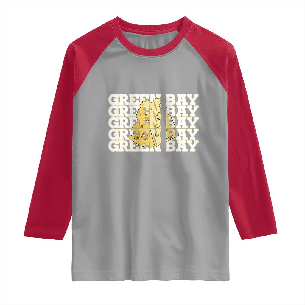 Green Bay Football Fan Cheese Lover Raglan Shirt Supporter Gift Idea TS12 Sport Gray Red Print Your Wear