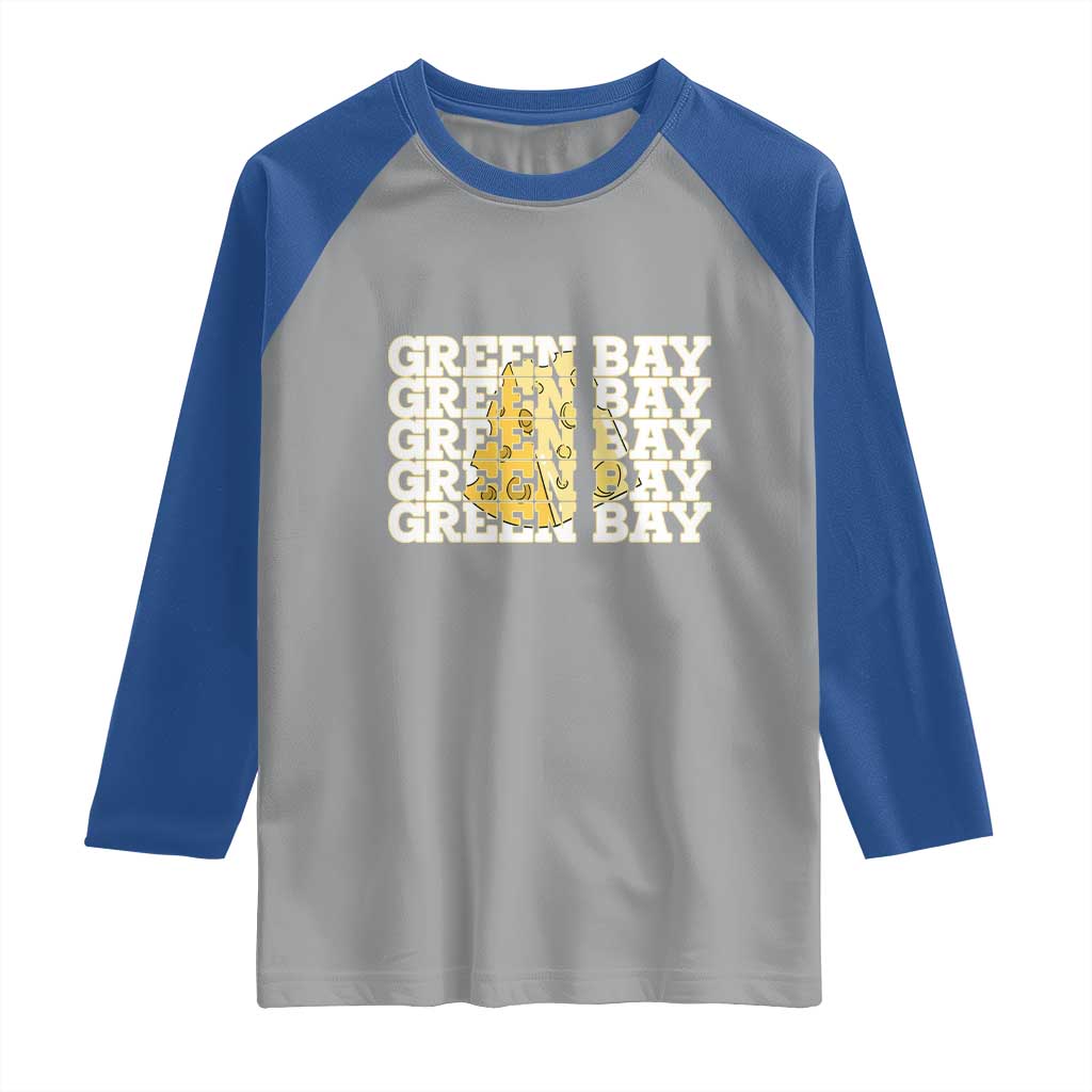 Green Bay Football Fan Cheese Lover Raglan Shirt Supporter Gift Idea TS12 Sport Gray Royal Print Your Wear