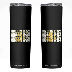 Green Bay Football Fan Cheese Lover Skinny Tumbler Supporter Gift Idea TS12 Black Print Your Wear