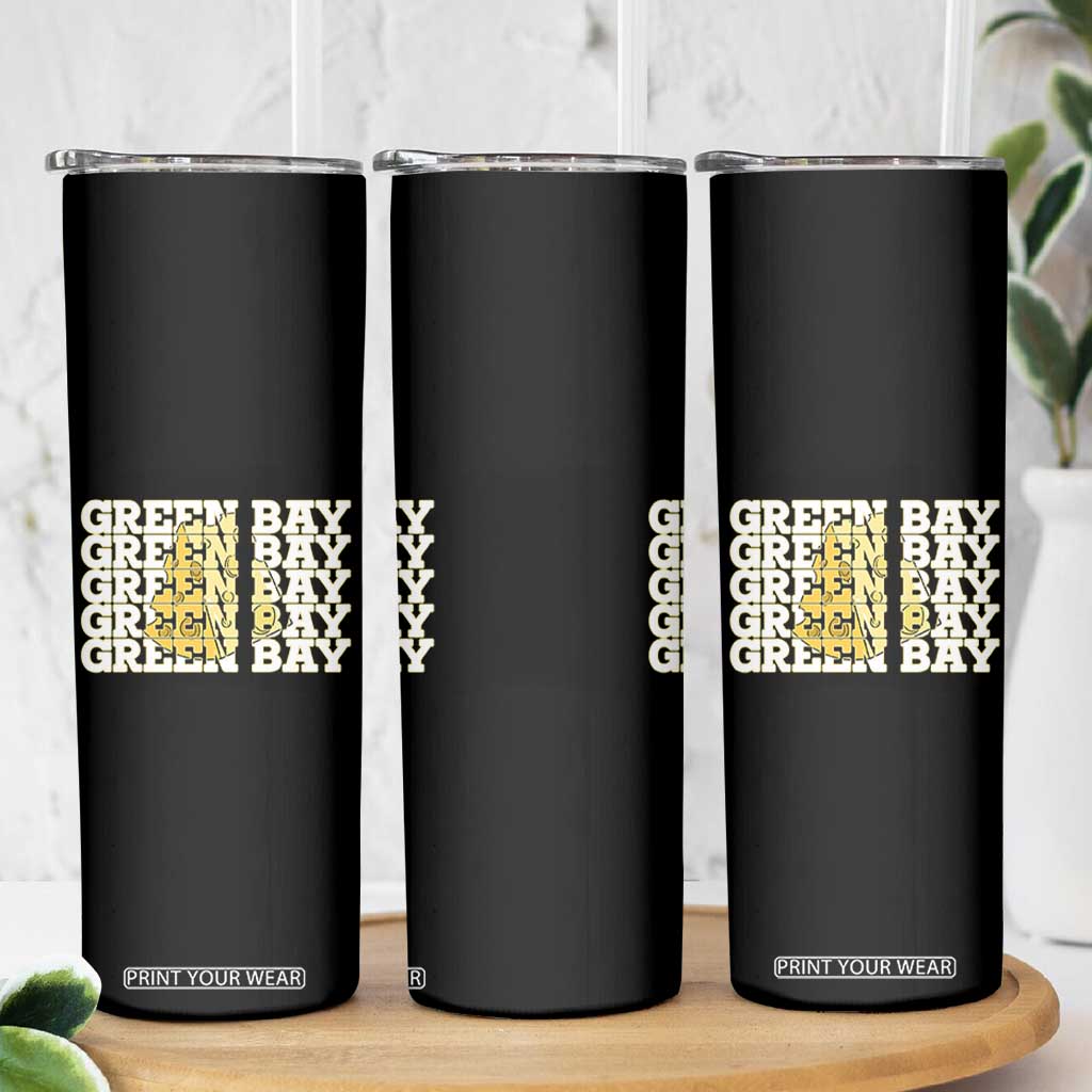 Green Bay Football Fan Cheese Lover Skinny Tumbler Supporter Gift Idea TS12 Print Your Wear