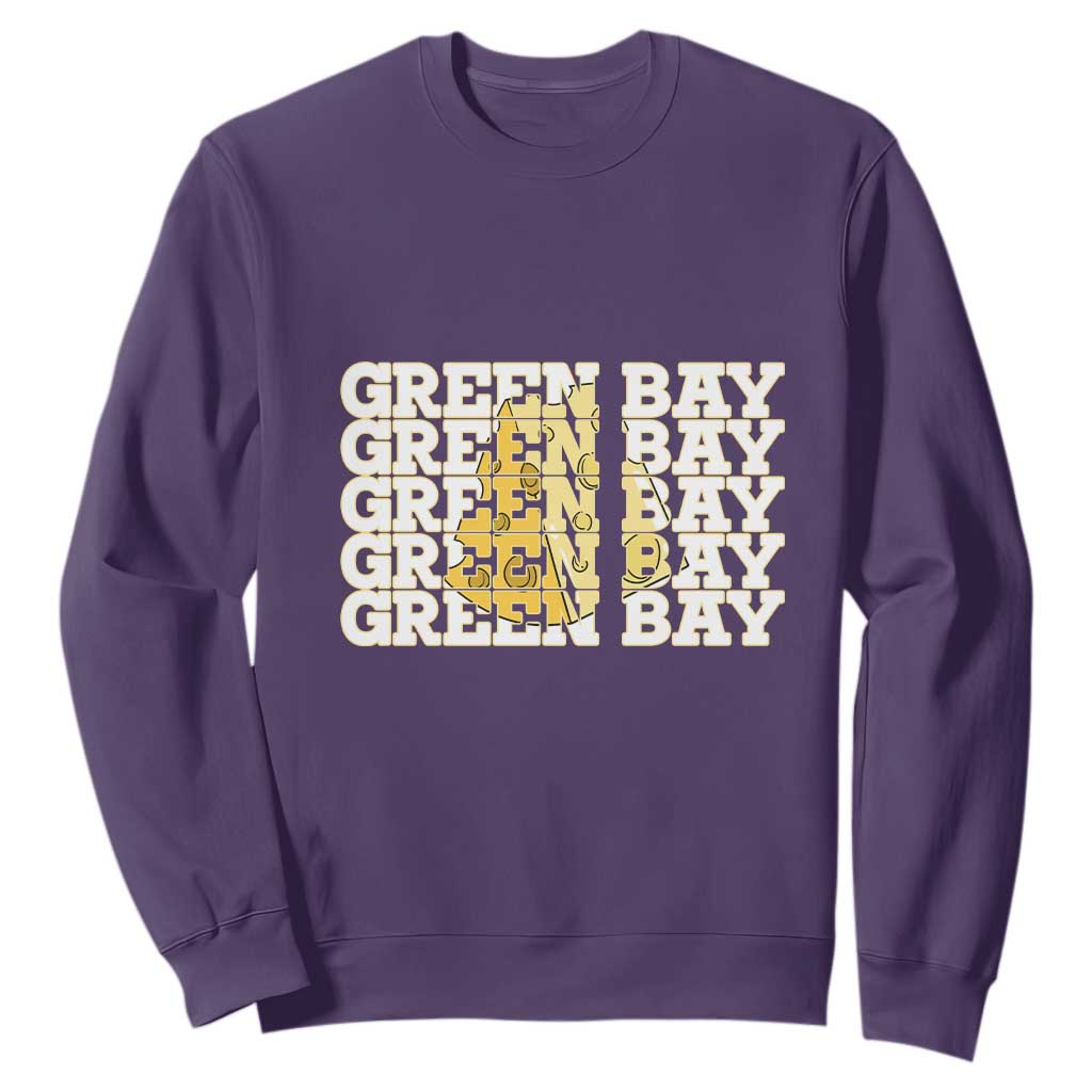 Green Bay Football Fan Cheese Lover Sweatshirt Supporter Gift Idea TS12 Purple Print Your Wear