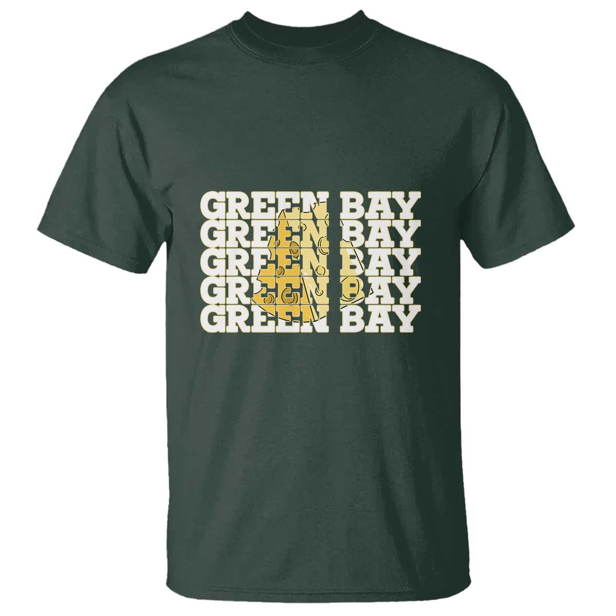 Green Bay Football Fan Cheese Lover T Shirt Supporter Gift Idea TS12 Dark Forest Green Print Your Wear