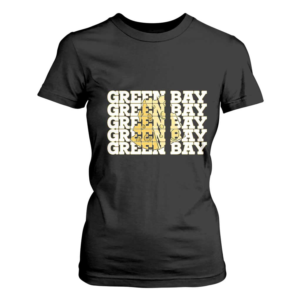 Green Bay Football Fan Cheese Lover T Shirt For Women Supporter Gift Idea TS12 Black Print Your Wear