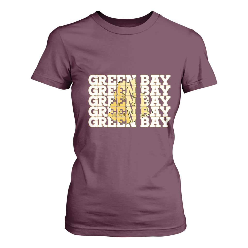 Green Bay Football Fan Cheese Lover T Shirt For Women Supporter Gift Idea TS12 Maroon Print Your Wear