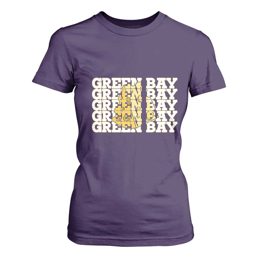 Green Bay Football Fan Cheese Lover T Shirt For Women Supporter Gift Idea TS12 Purple Print Your Wear
