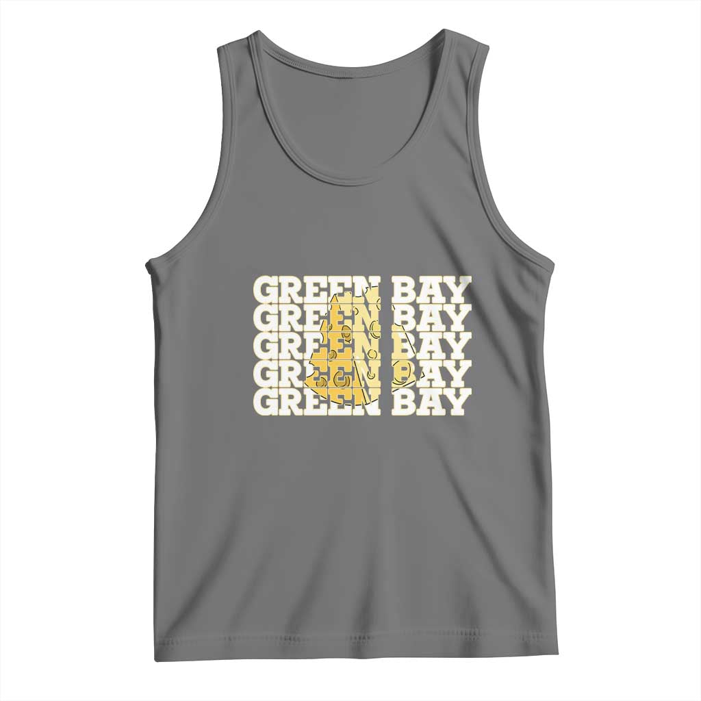 Green Bay Football Fan Cheese Lover Tank Top Supporter Gift Idea TS12 Black Heather Print Your Wear