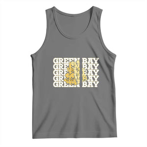 Green Bay Football Fan Cheese Lover Tank Top Supporter Gift Idea TS12 Black Heather Print Your Wear