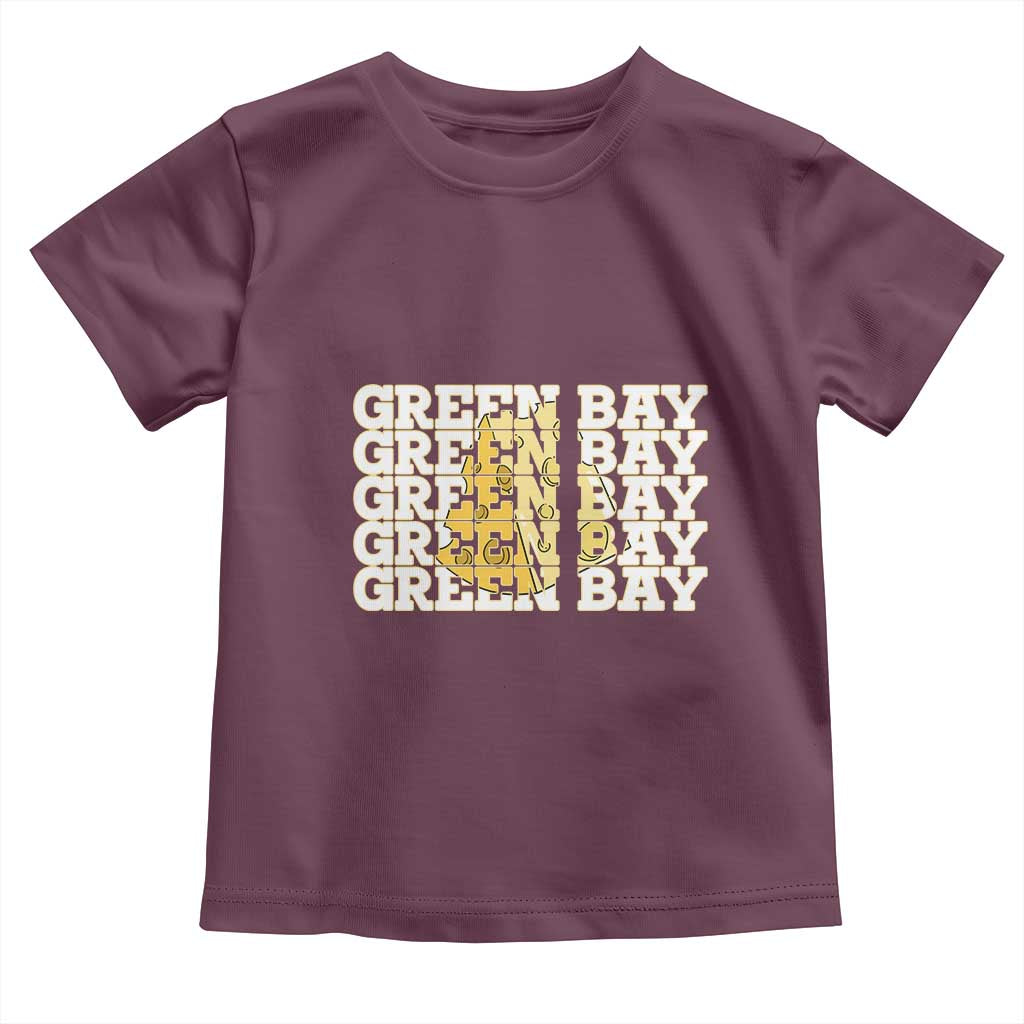 Green Bay Football Fan Cheese Lover Toddler T Shirt Supporter Gift Idea TS12 Maroon Print Your Wear