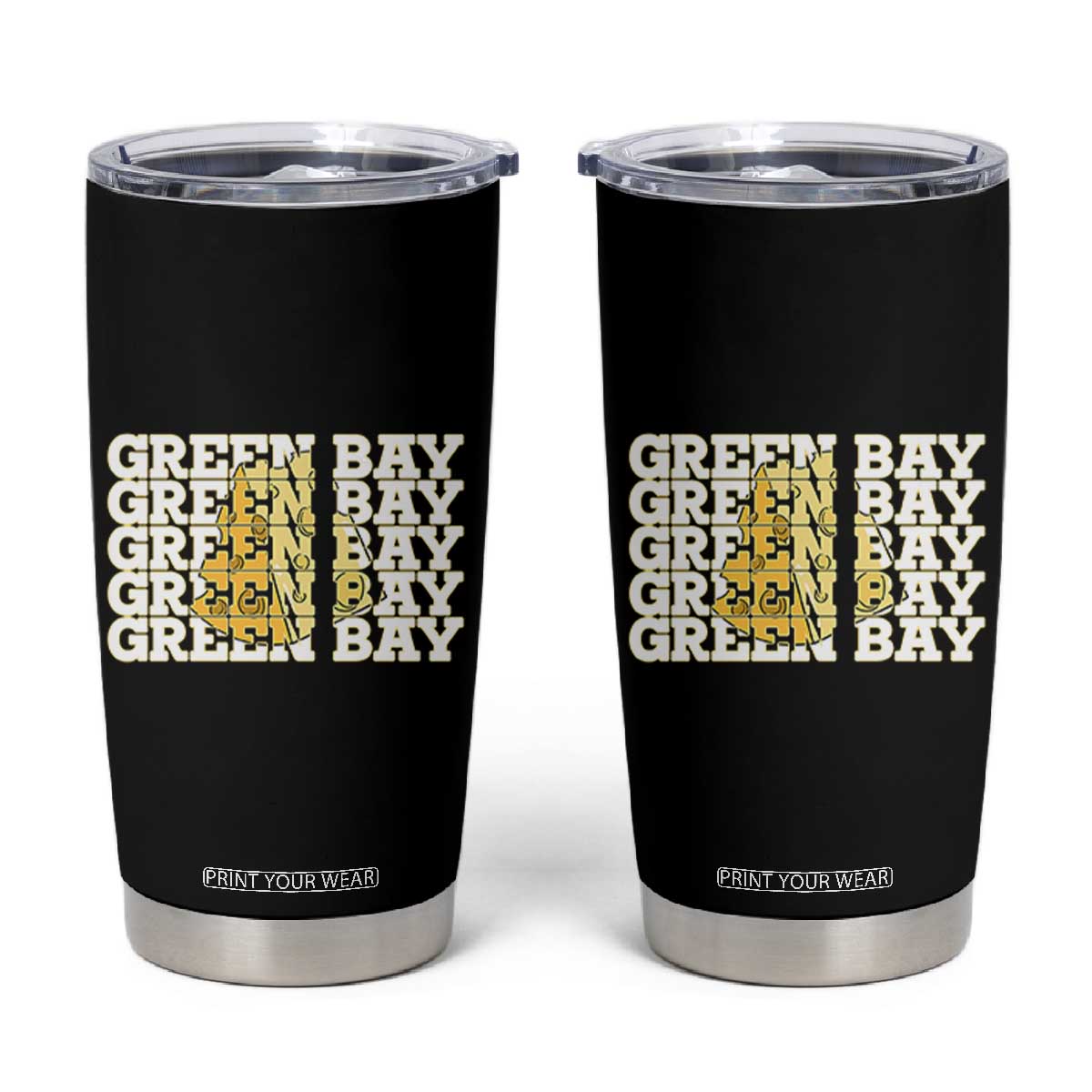 Green Bay Football Fan Cheese Lover Tumbler Cup Supporter Gift Idea TS12 Black Print Your Wear