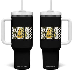 Green Bay Football Fan Cheese Lover Tumbler With Handle Supporter Gift Idea TS12 One Size: 40 oz Black Print Your Wear
