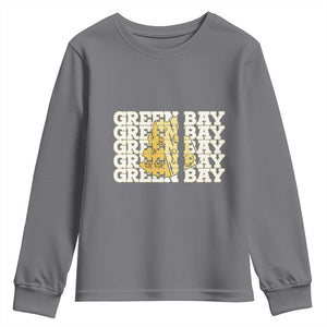 Green Bay Football Fan Cheese Lover Youth Sweatshirt Supporter Gift Idea TS12 Charcoal Print Your Wear