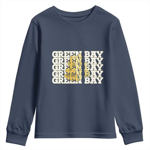Green Bay Football Fan Cheese Lover Youth Sweatshirt Supporter Gift Idea TS12 Navy Print Your Wear
