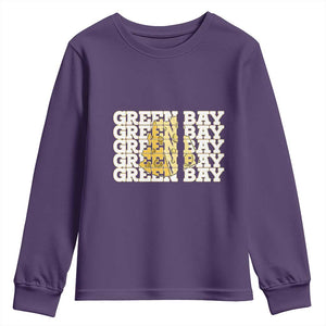 Green Bay Football Fan Cheese Lover Youth Sweatshirt Supporter Gift Idea TS12 Purple Print Your Wear